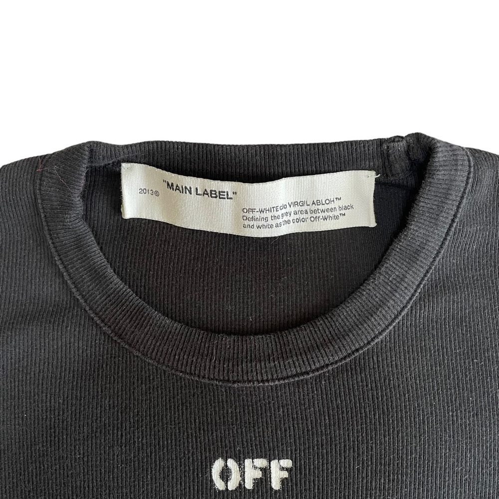 Off-White Off Stamp Ribbed Basic Tee - image 4